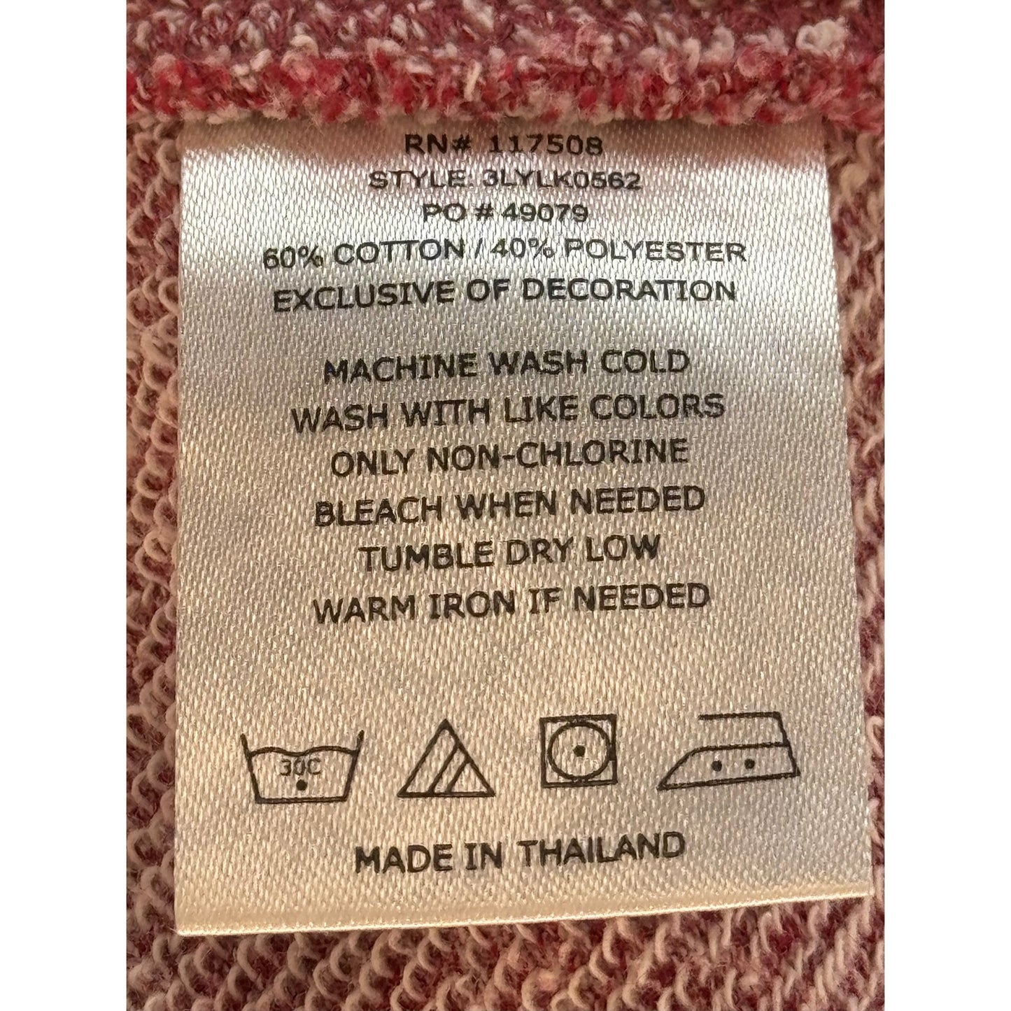 Levi's Hoodie Sweatshirt Marled Red Athletic Casual Slim Fit Size S
