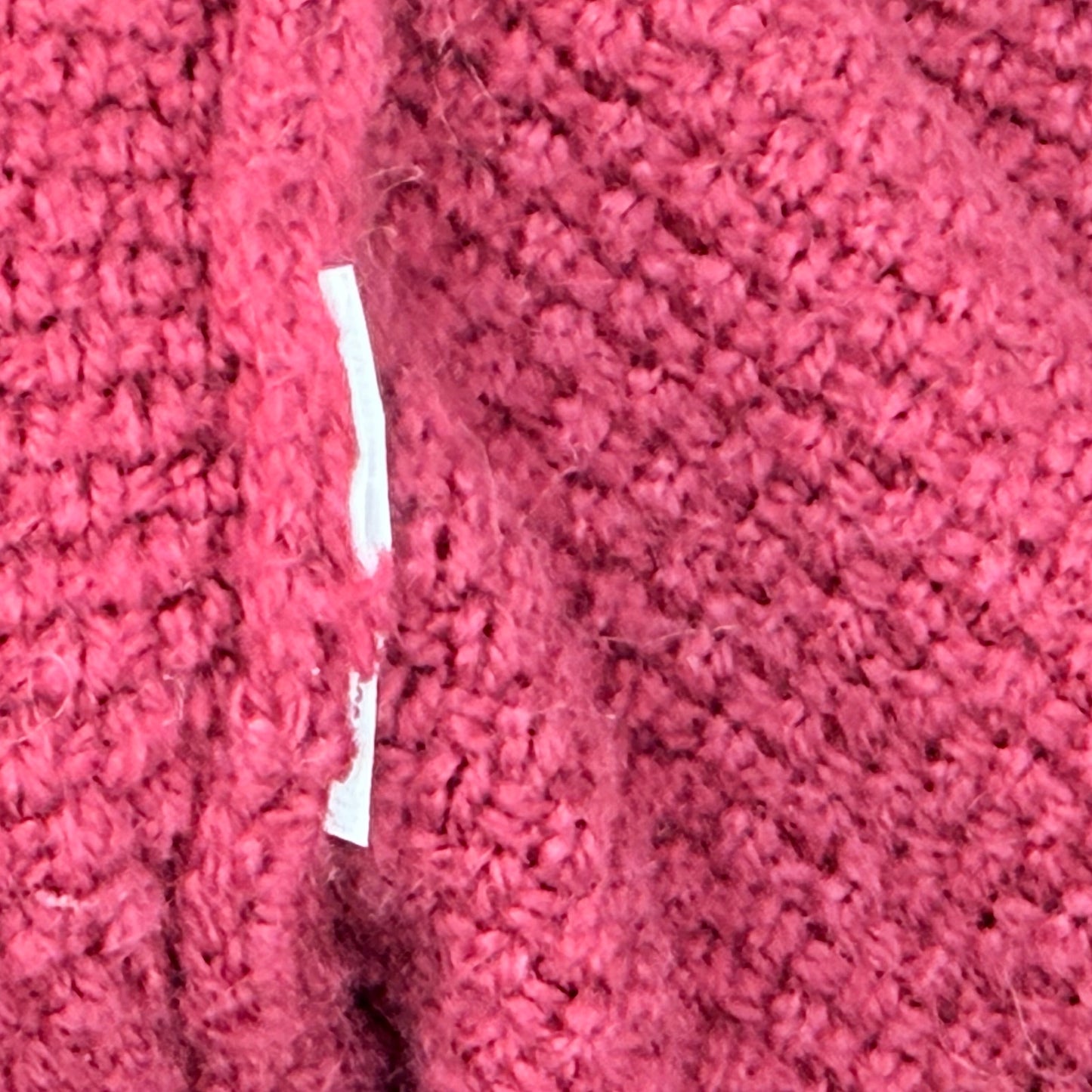 Madewell Waffle Knit Tulip Hem Long Sleeve Burgundy Sweater M