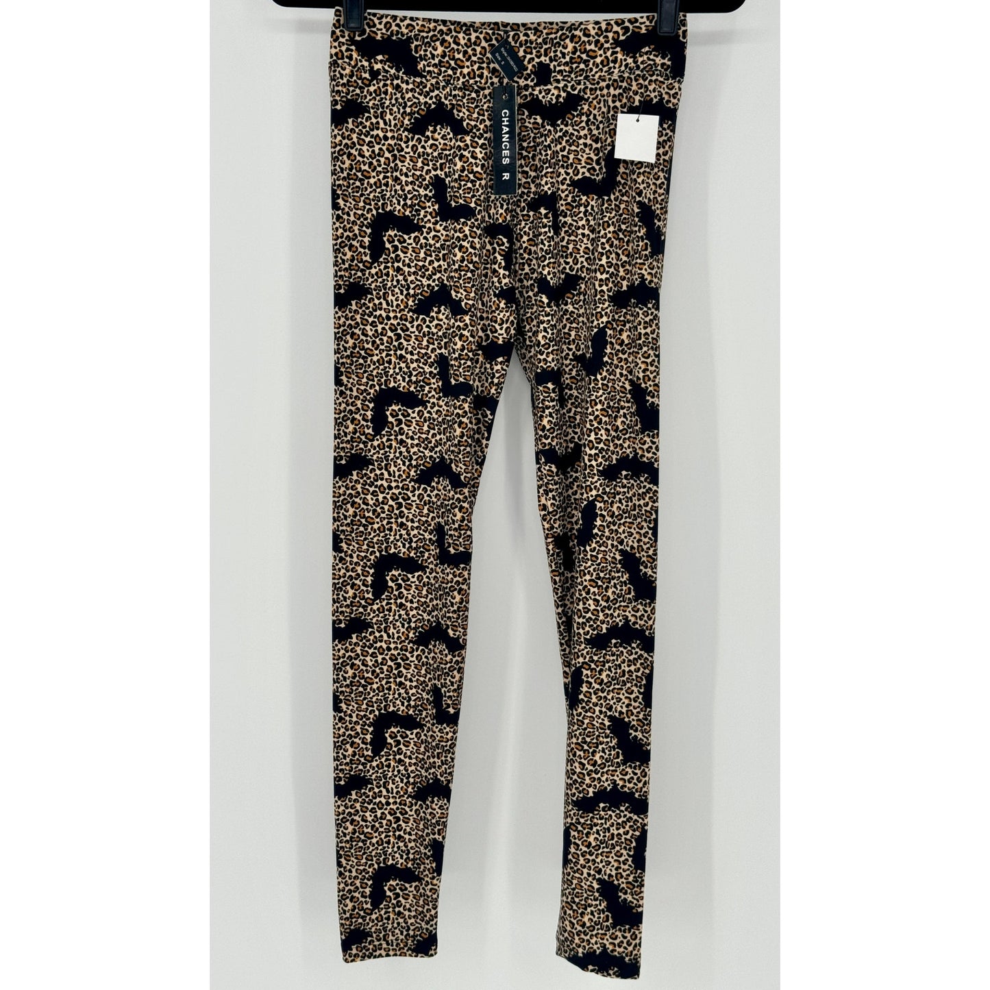 HALLOWEEN!!! Chances R Cheetah Bat print leggings Women Size S NWT