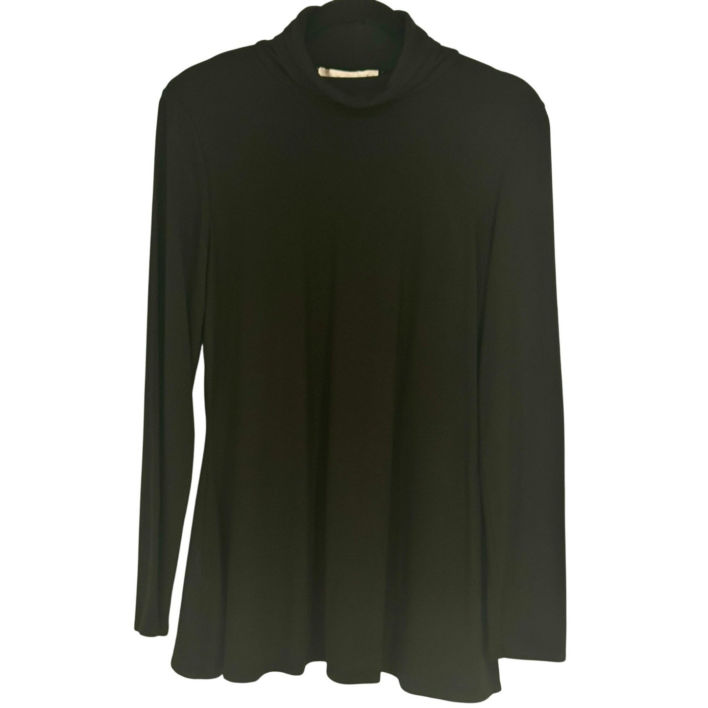Boston Proper Black Ruched Long sleeve Turtleneck L