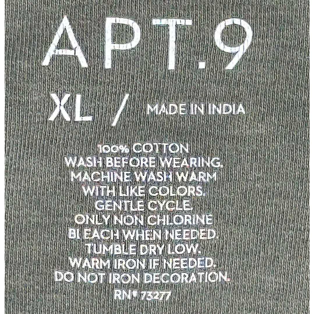 Apt 9 Green Polo Style Short Sleeve Shirt XL Casual Cotton