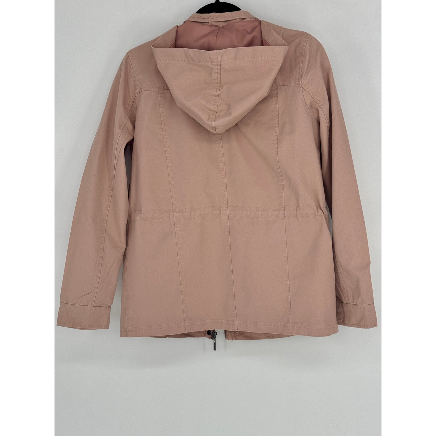 New Look Pale Pink Cotton Drawstring Waist w/ Pockets and Hood Jacket Size S