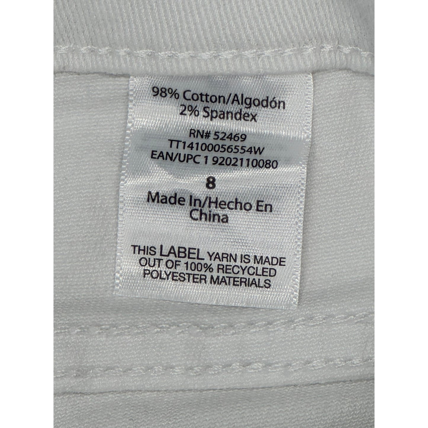 Time and Tru Distressed Cuffed White Jean Shorts Size 8