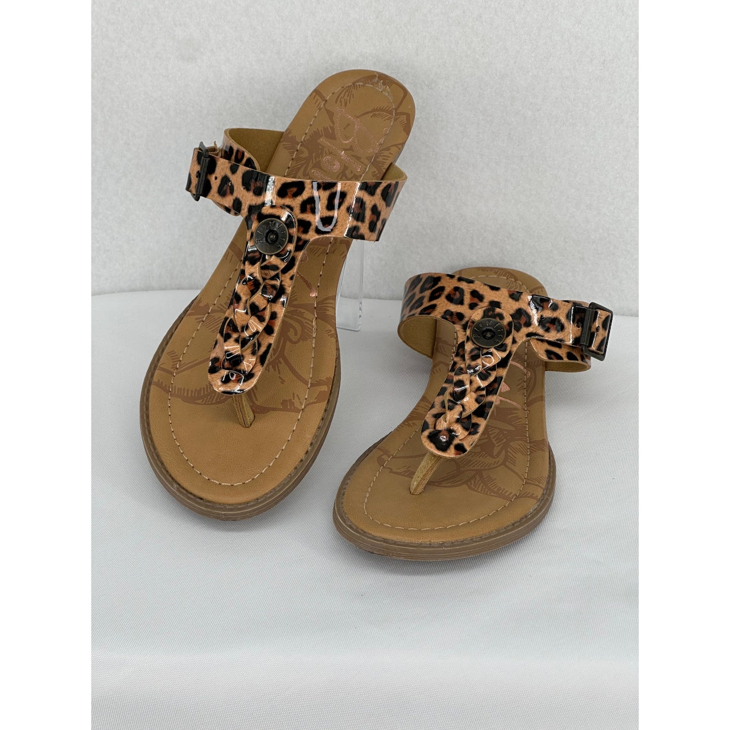 Blowfish Barro Ladies Leopard Adjustable Strap Sandals Size 8