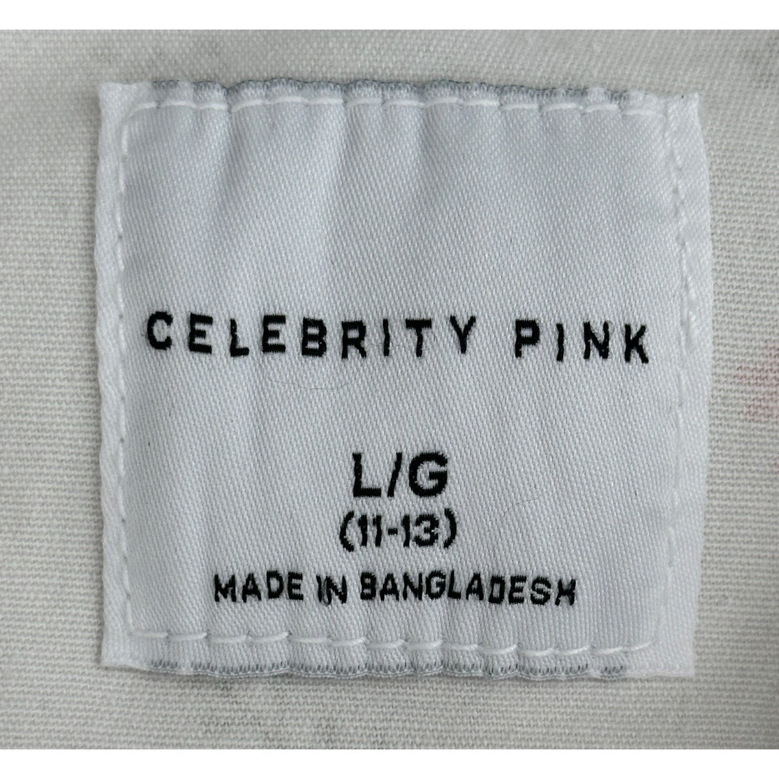 Celebrity Pink Cream with Pink Flowers Short Boilersuit Romper Button Up L 11-13