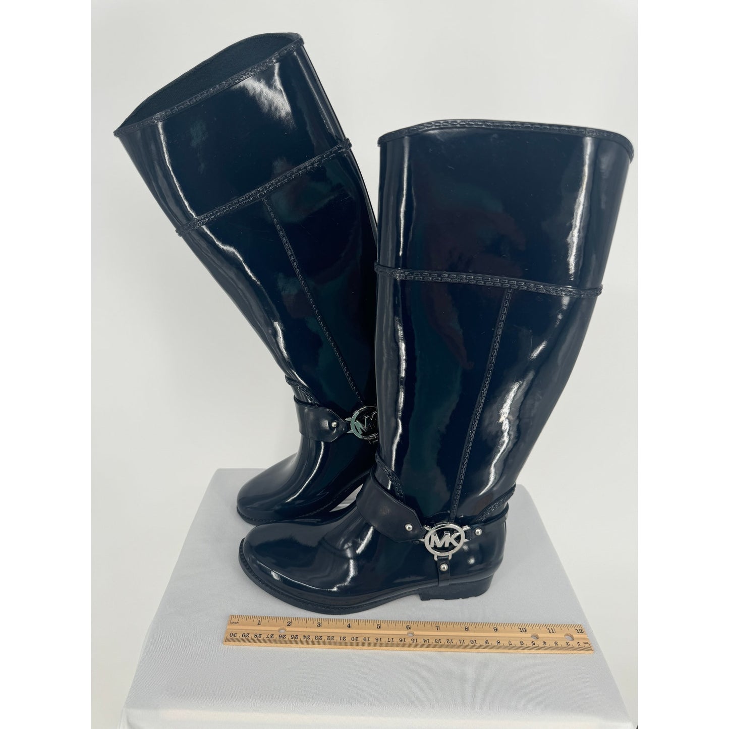 Michael Kors Fulton Harness Rain Boots City Cabin Fall Spring Chic Women Size 6