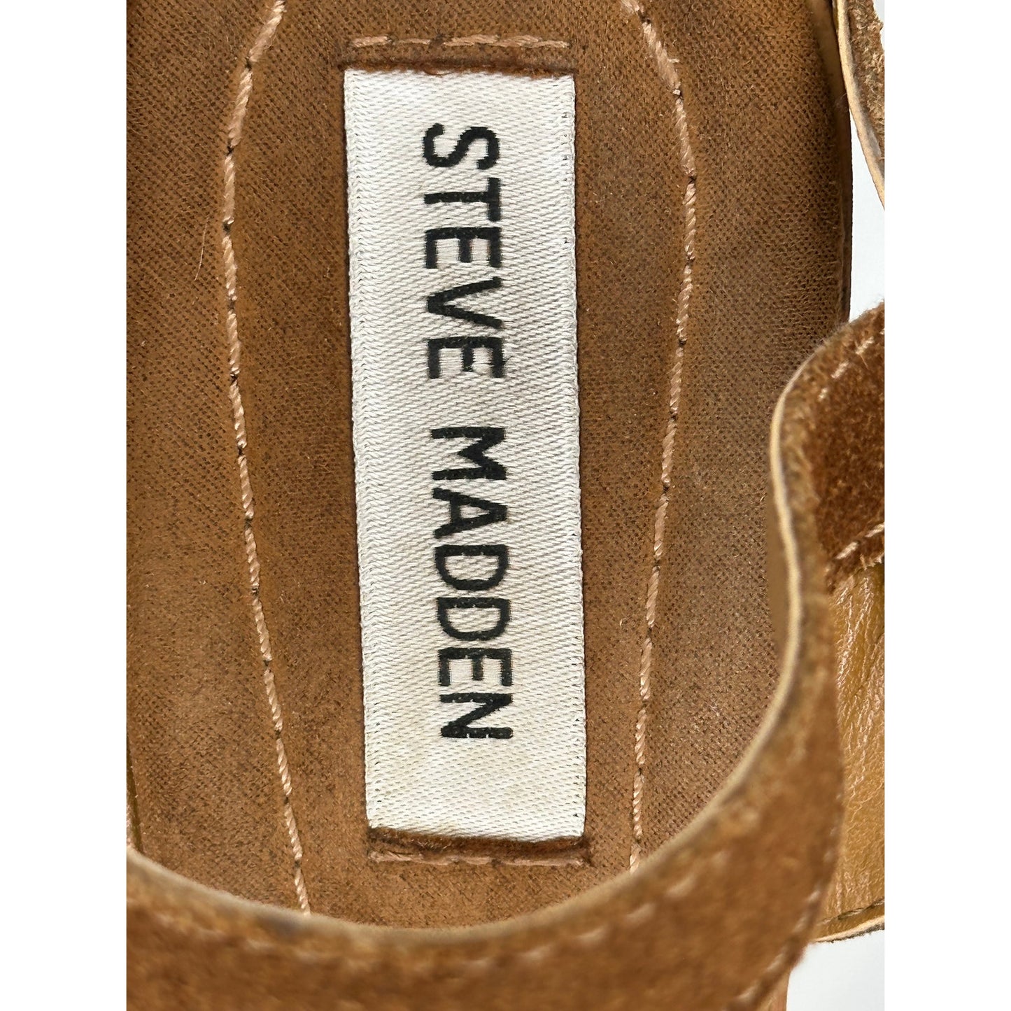 Steve Madden Clique Chestnut Platform Heel Sandals Size 8.5M