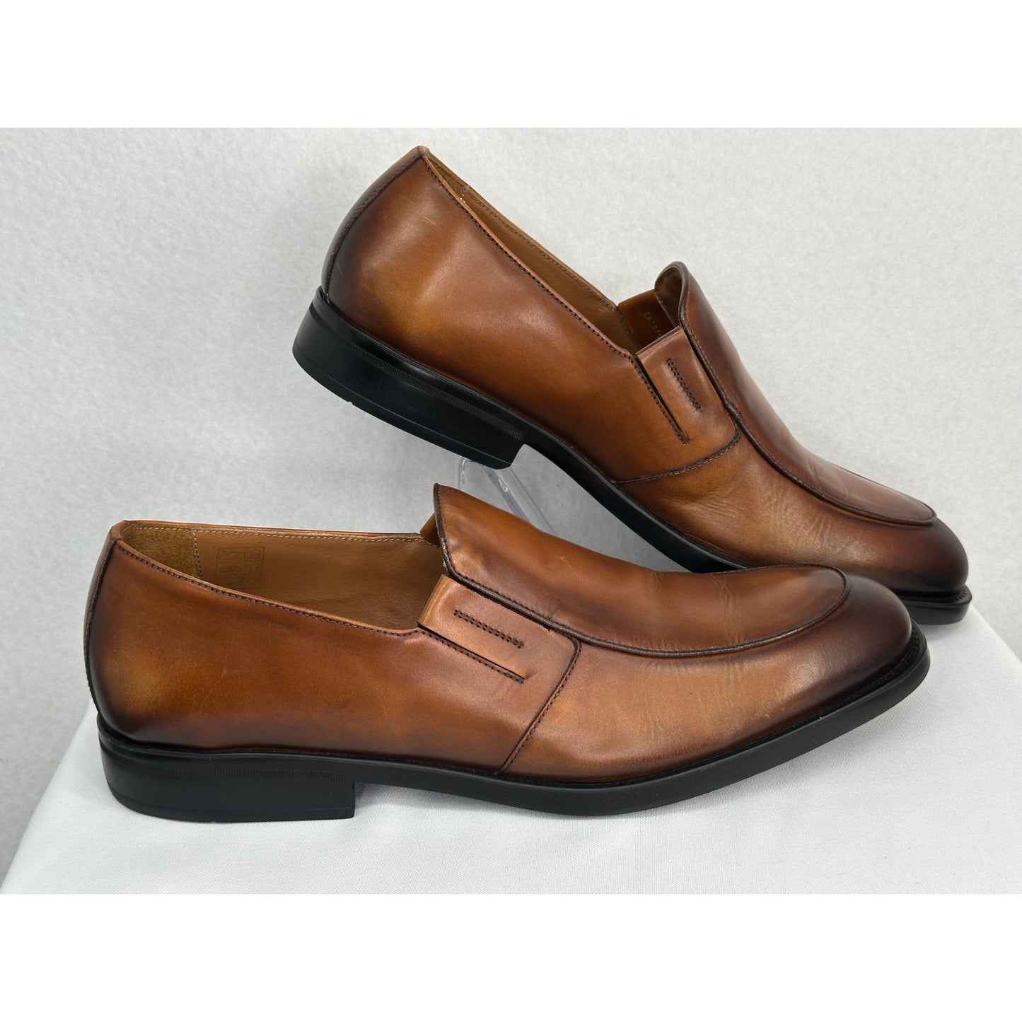 Bruno Magli Barbarino Brown Ombre Leather Loafers Slip On 10M *LIKE NEW
