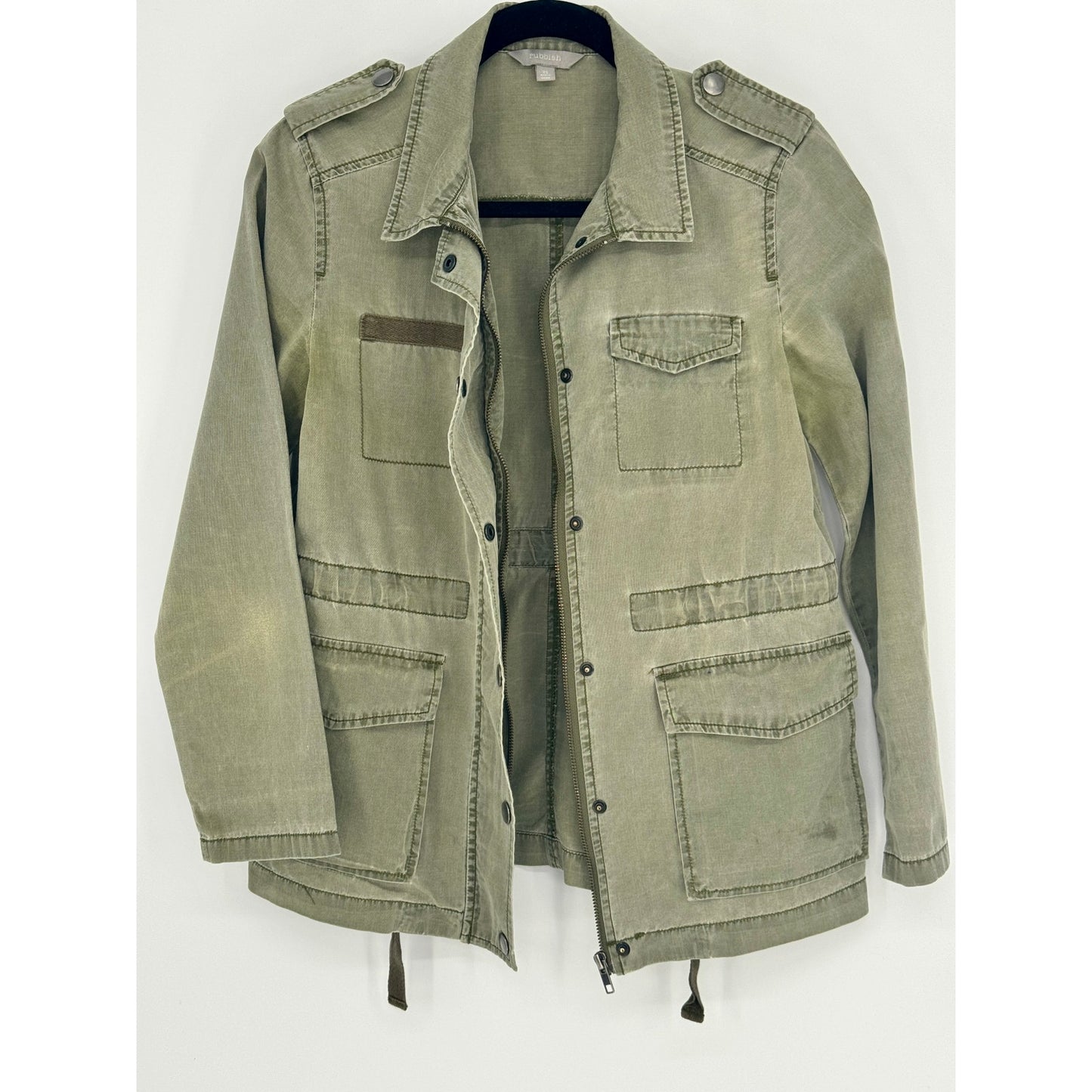 Rubbish - Green Military Style Jacket size XS