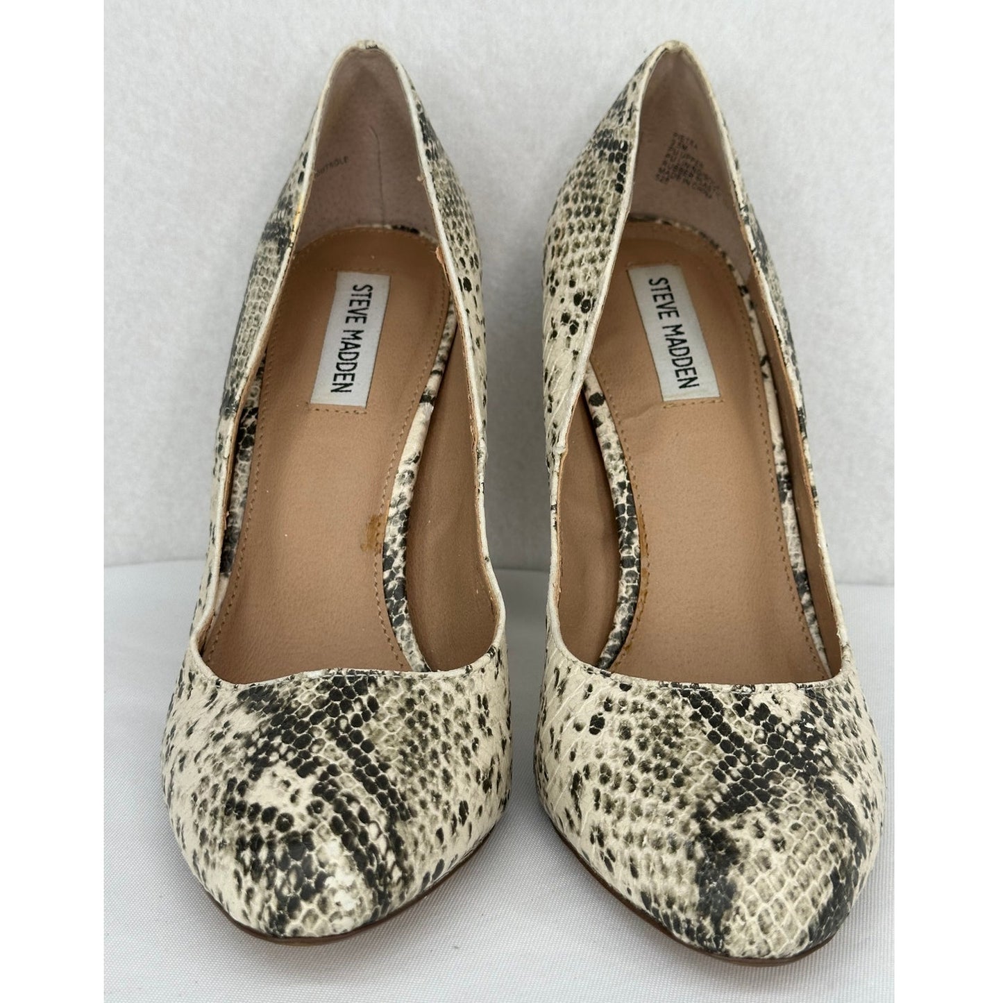 Steve Madden Pietra Natural Snakeskin Pumps Heels 9.5M