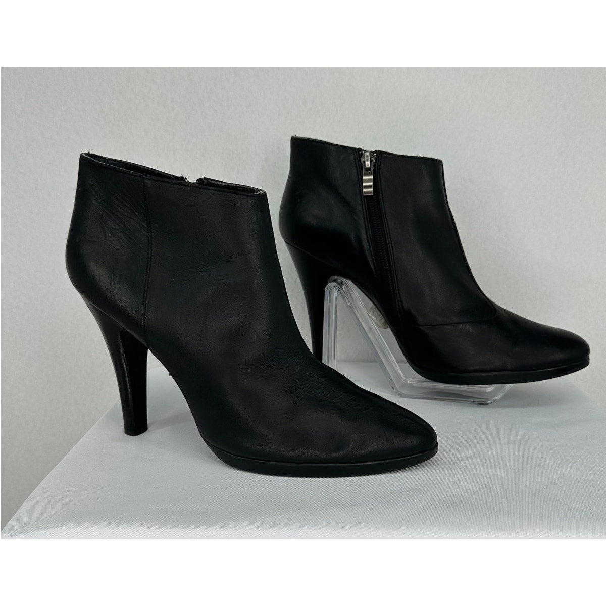 Bakers Rhapsody Heel Ankle Boots Black Leather 10M
