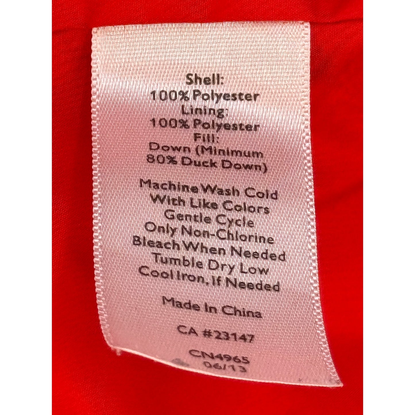 Talbots Womens XS Red Puffer Sleeveless Vest Duck Down Winter Fall Sport Ski