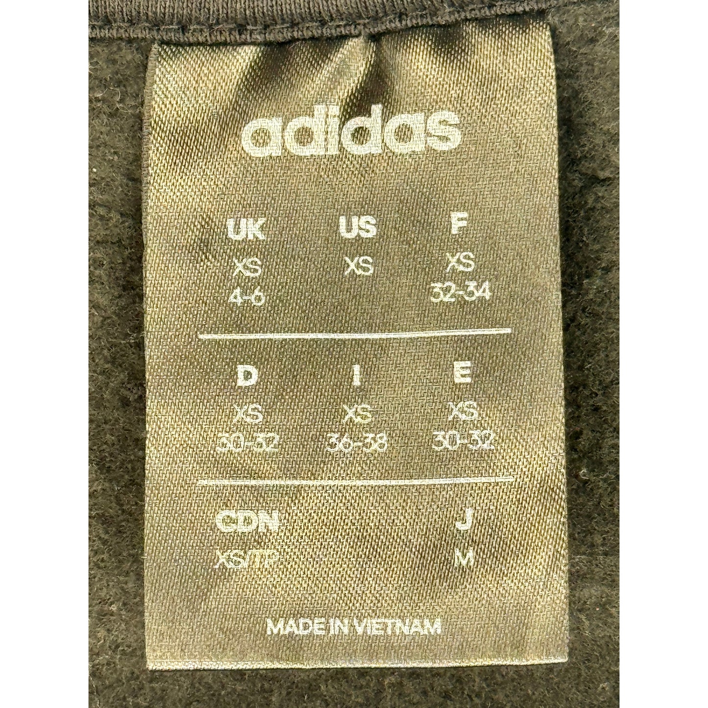 Adidas Sweatshirt Sporty Athletic Black with White Stripe Size XS