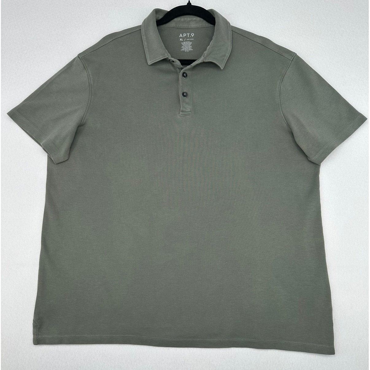 Apt 9 Green Polo Style Short Sleeve Shirt XL Casual Cotton