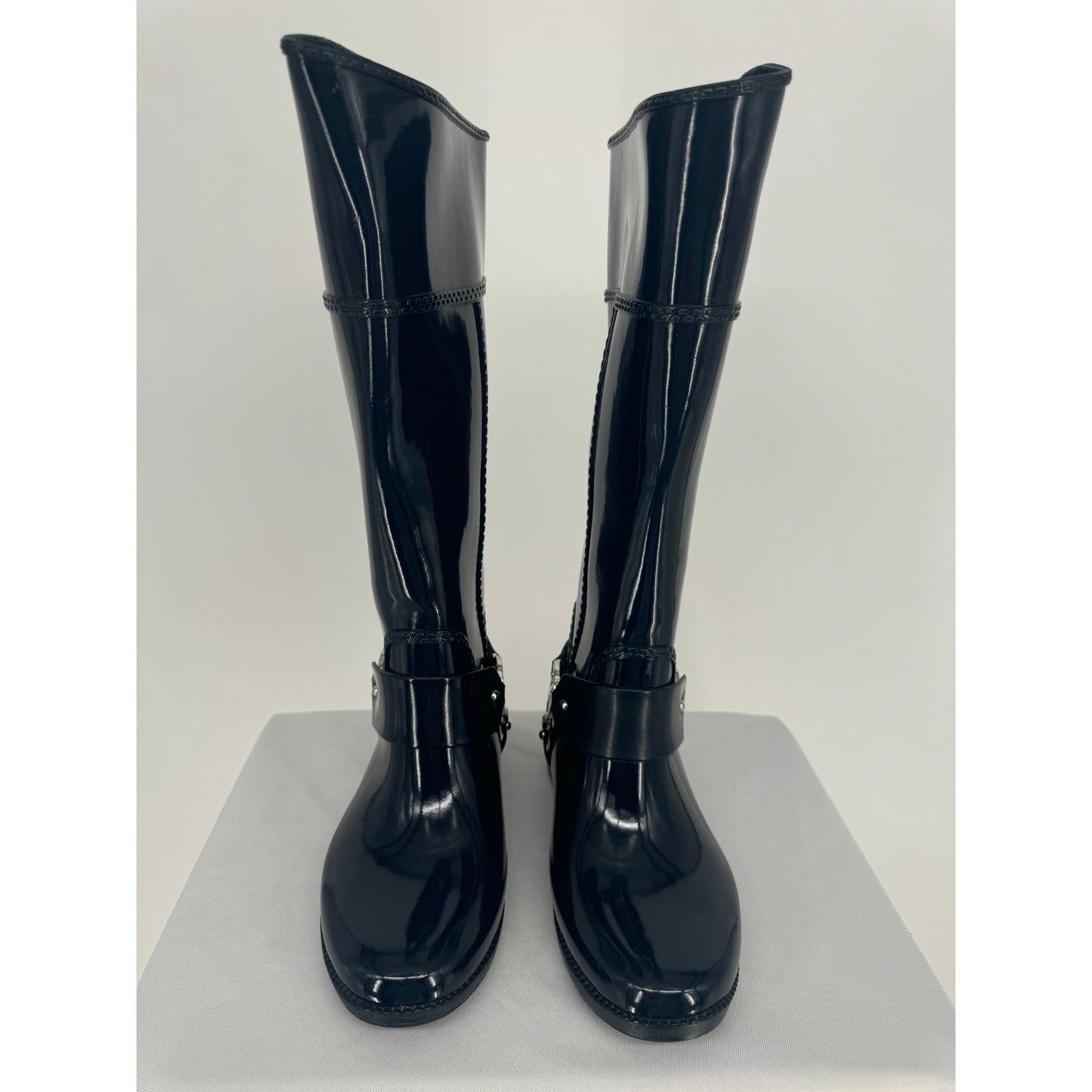 Michael Kors Fulton Harness Rain Boots City Cabin Fall Spring Chic Women Size 6