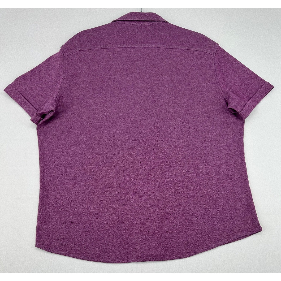 Apt 9 Premier Flex Raspberry Button Polo Short Sleeve Shirt L