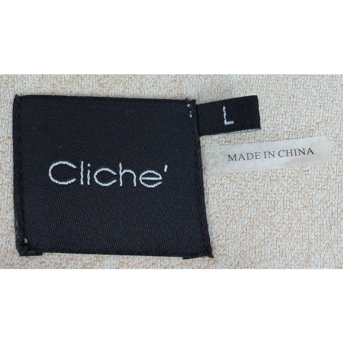 Cliche' Cream Teddy Bear Sherpa Faux Suede Lining Button Front Mid-length Coat L