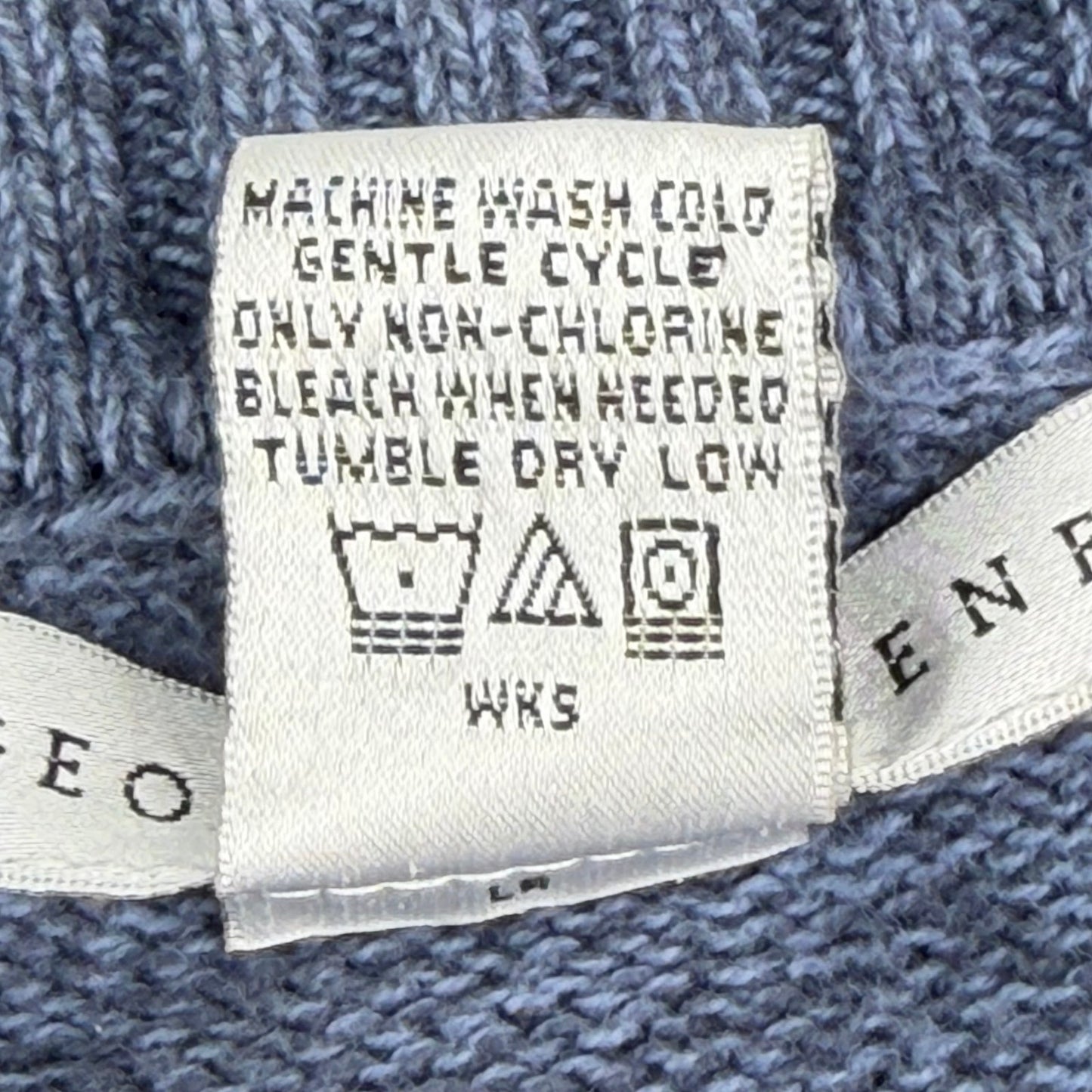 Geoffrey Beene Blue Argyle Ivy League Preppy Diamond-Cross Cotton Sweater L