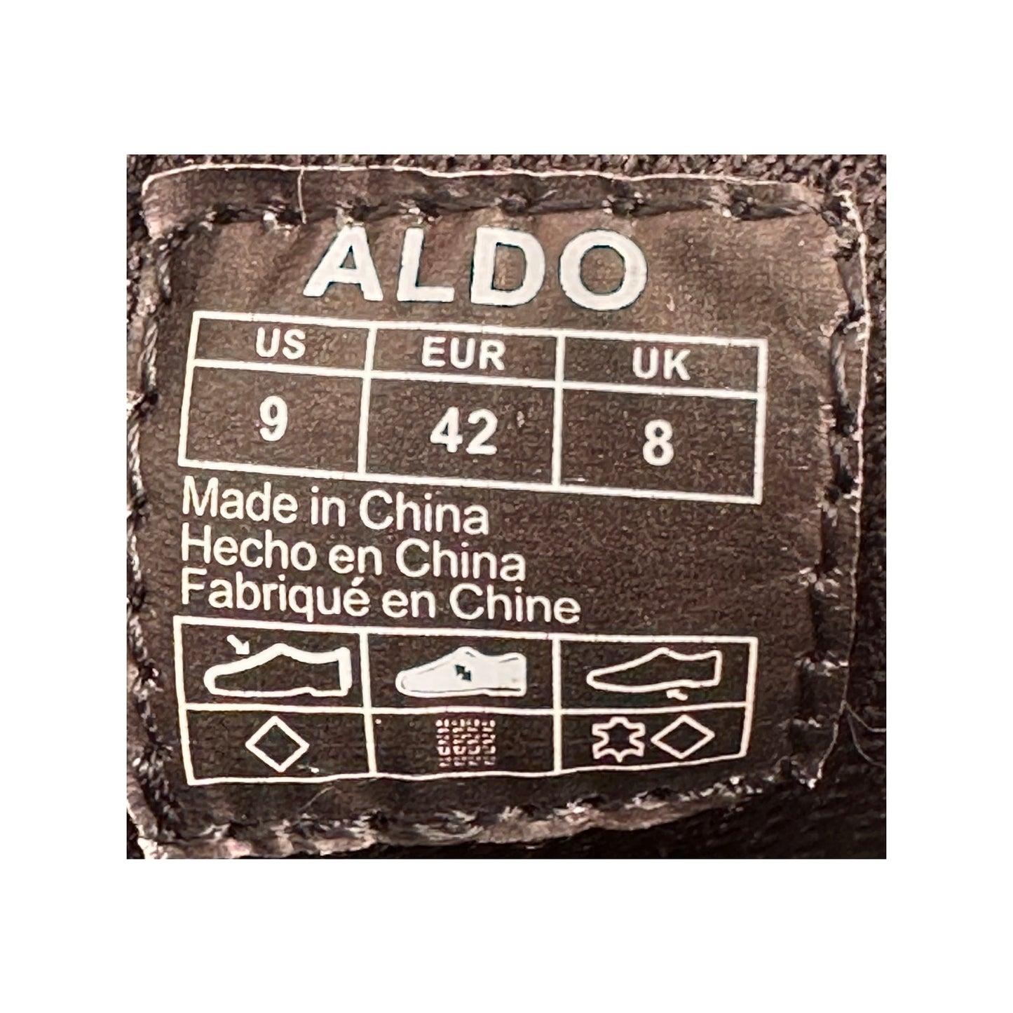 Aldo Luca Black Derby Casual Round Toe Lace Up Sneaker Shoes 9