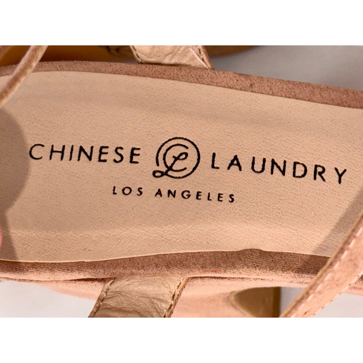 Chinese Laundry Tan Suede Platform Sandals 11M