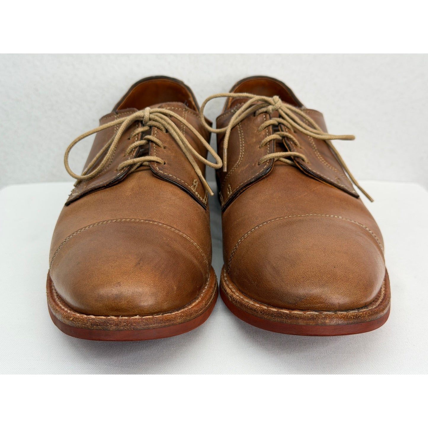 Allen Edmonds Cap Toe Derby Oak Street Brown Leather Dainite Rubber Soles 9.5