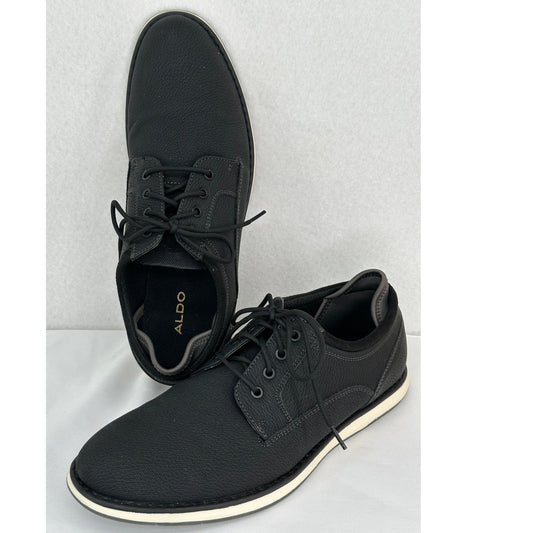 Aldo Luca Black Derby Casual Round Toe Lace Up Sneaker Shoes 9