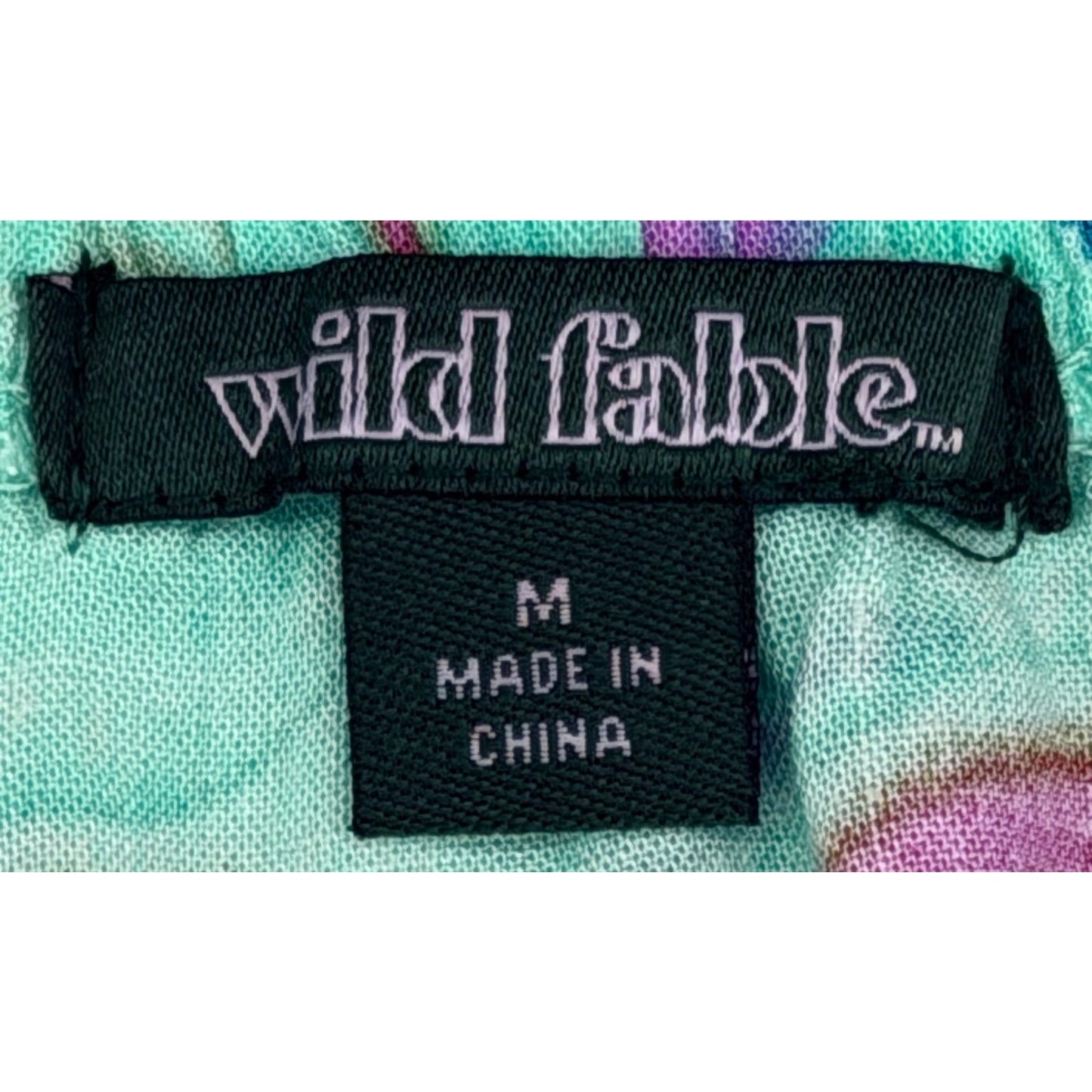 Wild Fable Light Teal Wrap Skirt Groovy Tie Front Elastic Waist Summer  Fun M