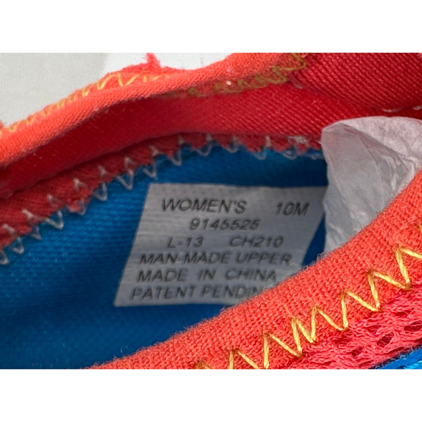 Sperry Top Sider H2O Lace Up Recreational Sneaker Blue Orange 10M