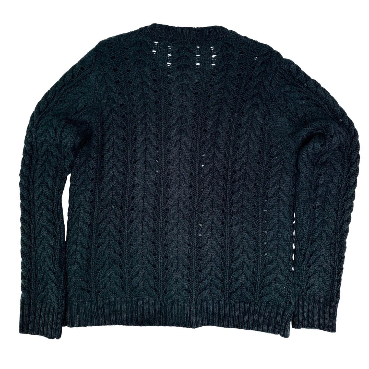 Loft Outlet Classic Cable Knit Navy Blue Cardigan XL