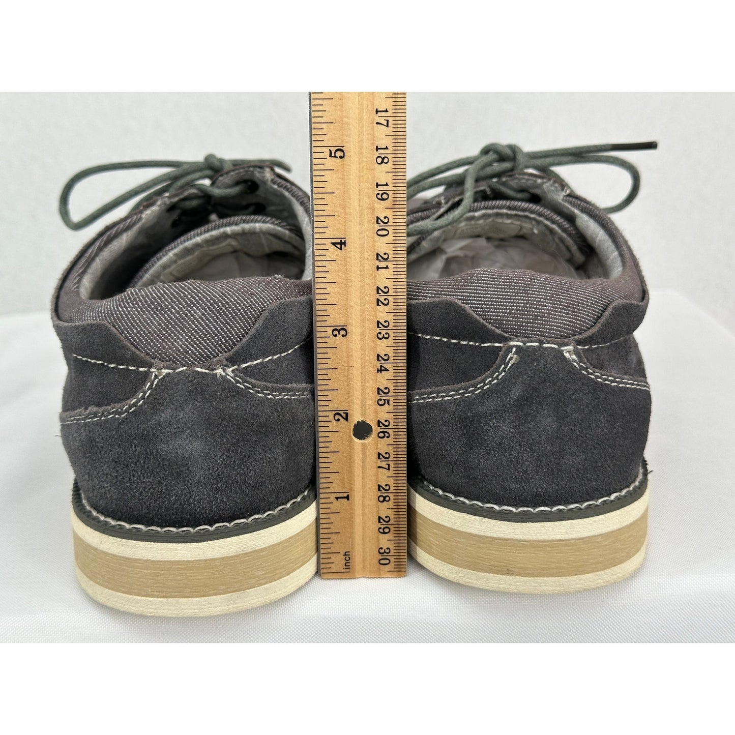 Steve Madden NWOT Gray Stoker Derby Leather Upper Rubber Outsole 11