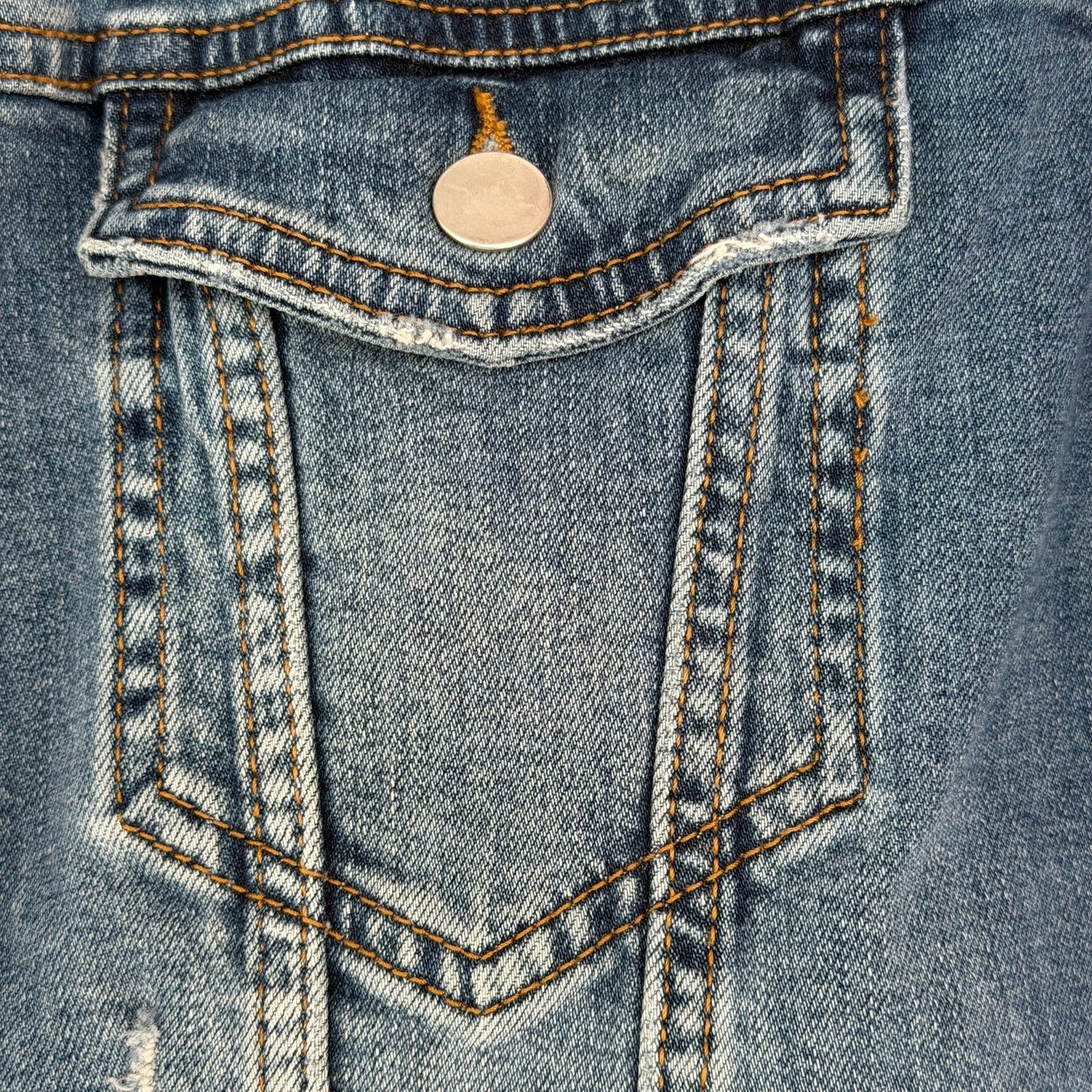 Caslon Trucker Western Classic Jean Stretch Blue Wash Denim Jacket M
