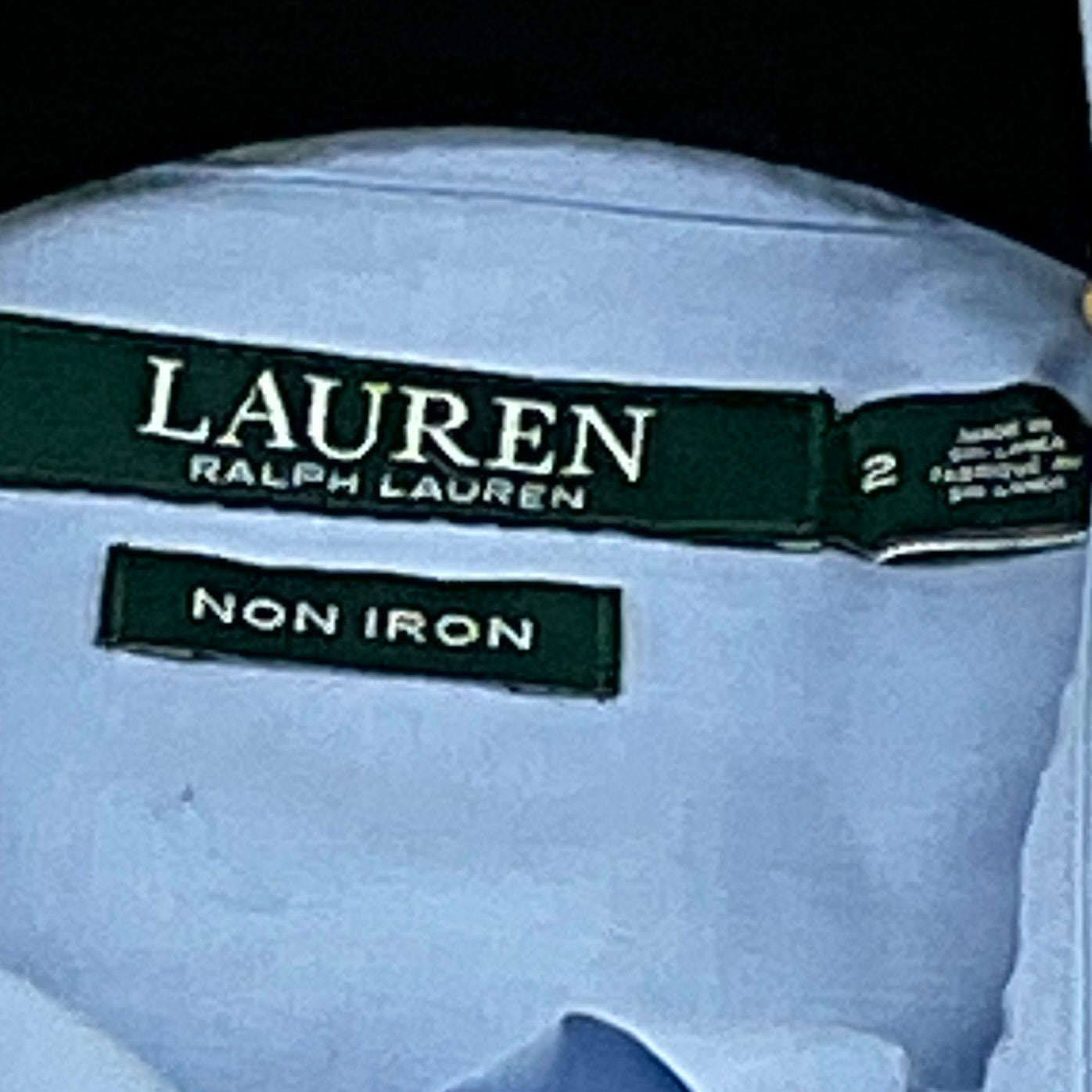 Lauren Ralph Lauren Pale Blue Sleeveless Button Down Top Women's 2