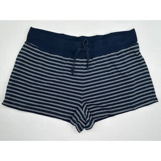 Wild Fable Navy Blue White Stripe Cotton Blend Drawstring Shorts L
