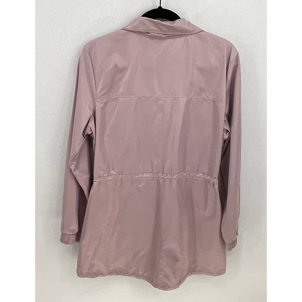 Apana Yoga  Lavender Zip Cinch Windbreaker Lightweight Jacket M