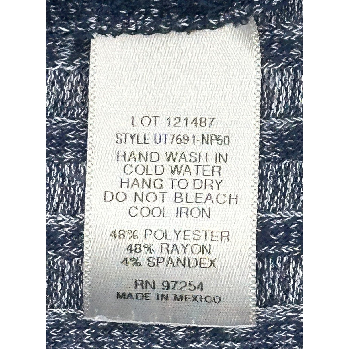 One Love Clothing Blue Stripe Tunic Top Bi-Level Casual Loungewear M