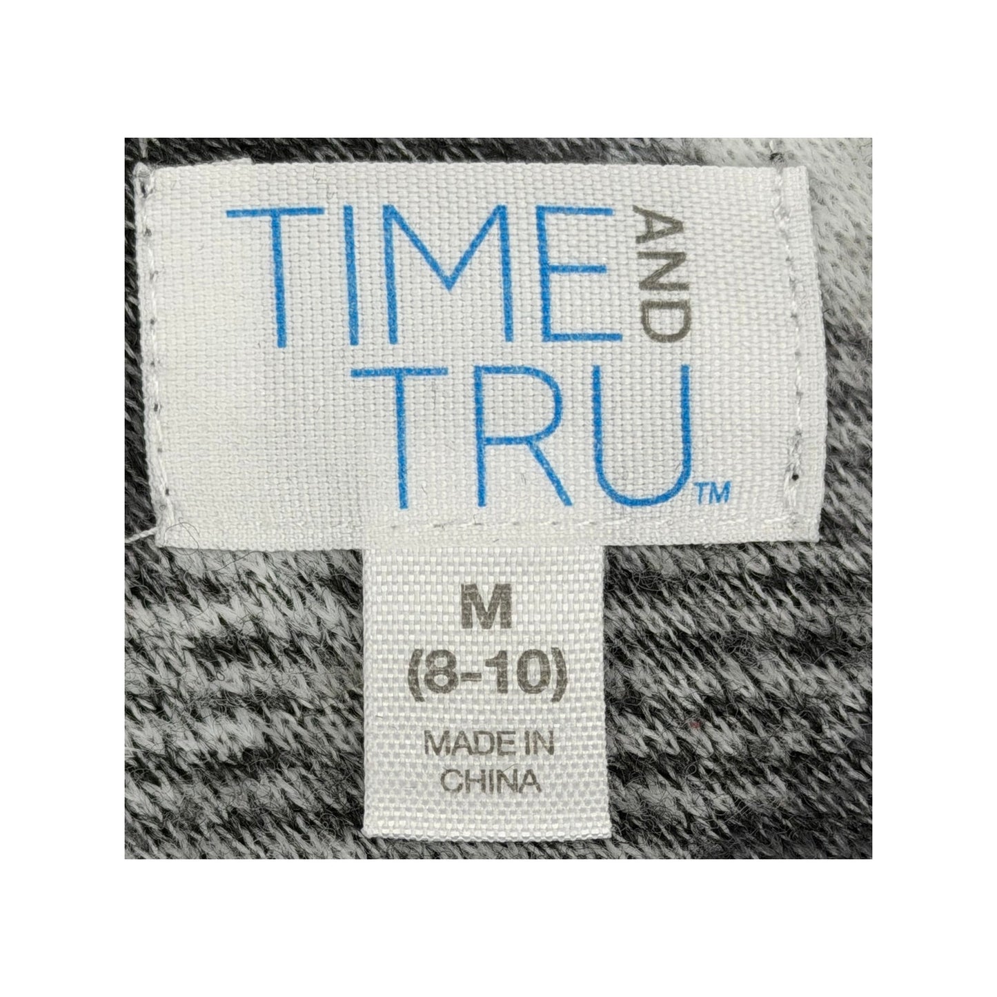 Time and Tru Black White Plaid Thick Cropped Car Coat Shacket M (8-10)