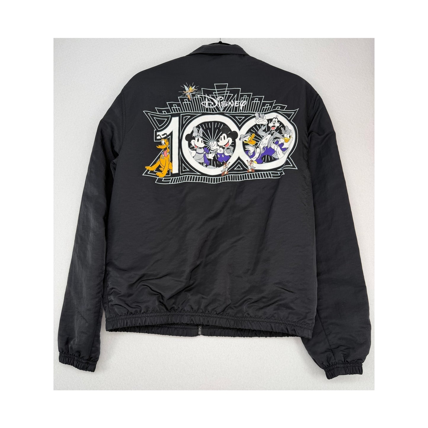 Disney 100 Year Windbreaker Jacket Mickey & Friends Full Zip Lined Adult S