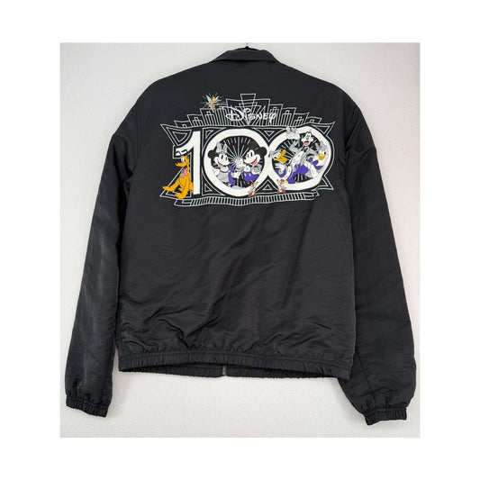 Disney 100 Year Windbreaker Jacket Mickey & Friends Full Zip Lined Adult S