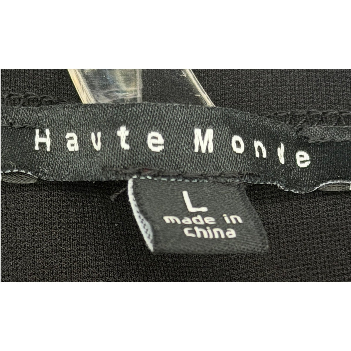 Haute Monde Black Lace Hem Pencil Skirt Business Office Dress Holiday L