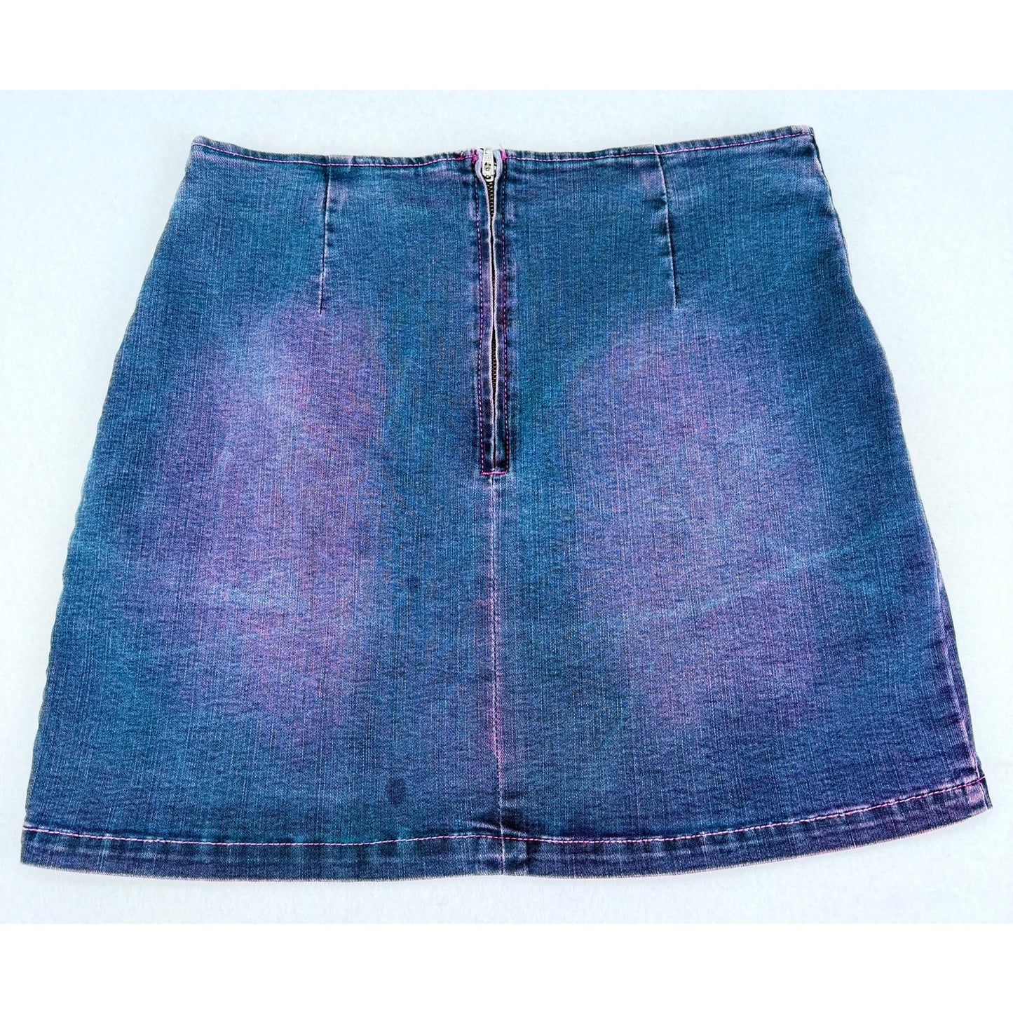Wild Fable Purple Wash Stretch Jean Front Notch Punk Goth Y2K Mini Skirt 10