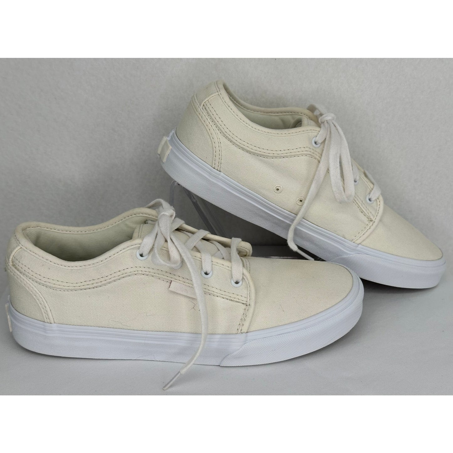 Vans Pro White Off The Wall Cushioned Canvas Low Top Sneakers Youth 6