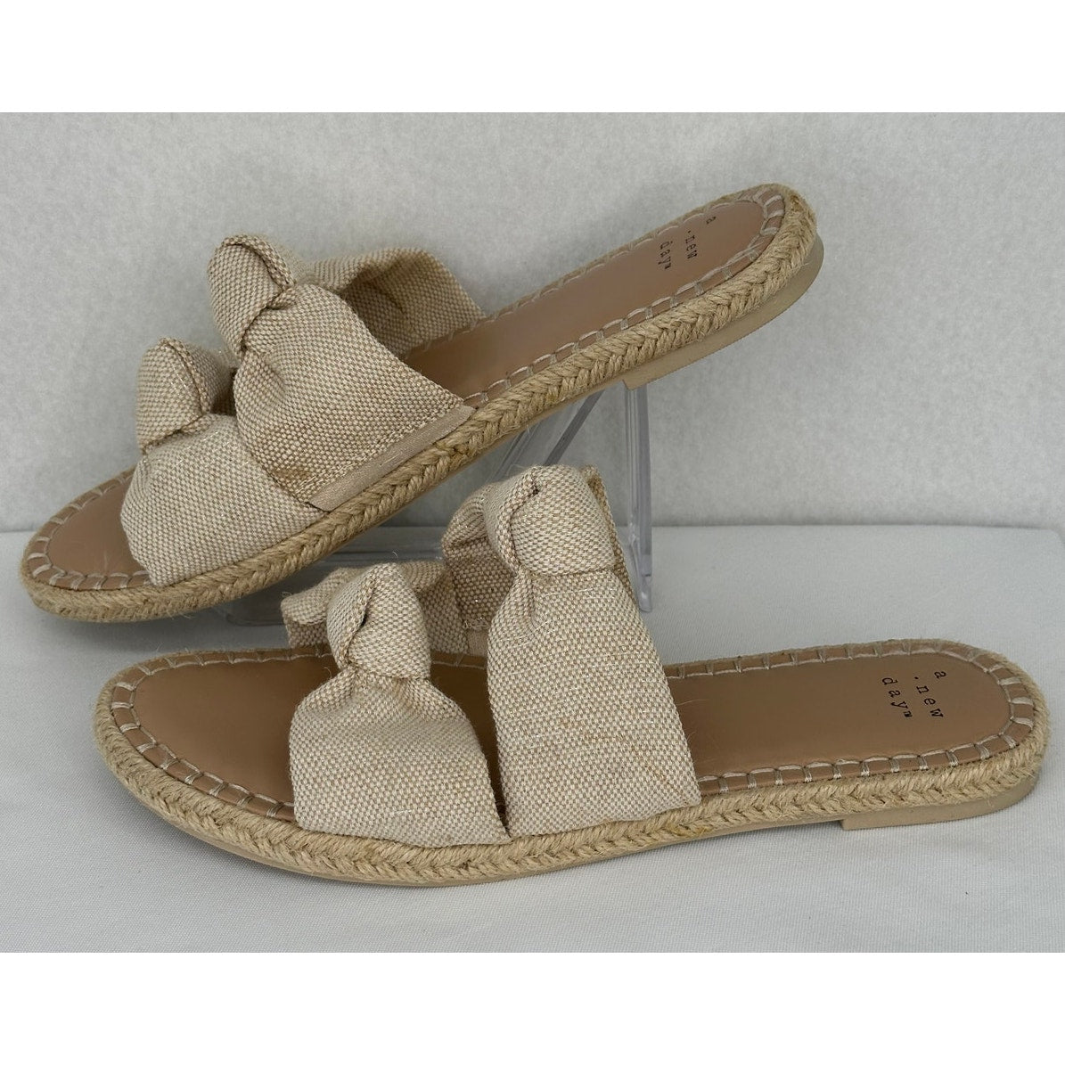 A New Day Women's Miriam Double Knotted Espadrille Slide Sandals 8 1/2