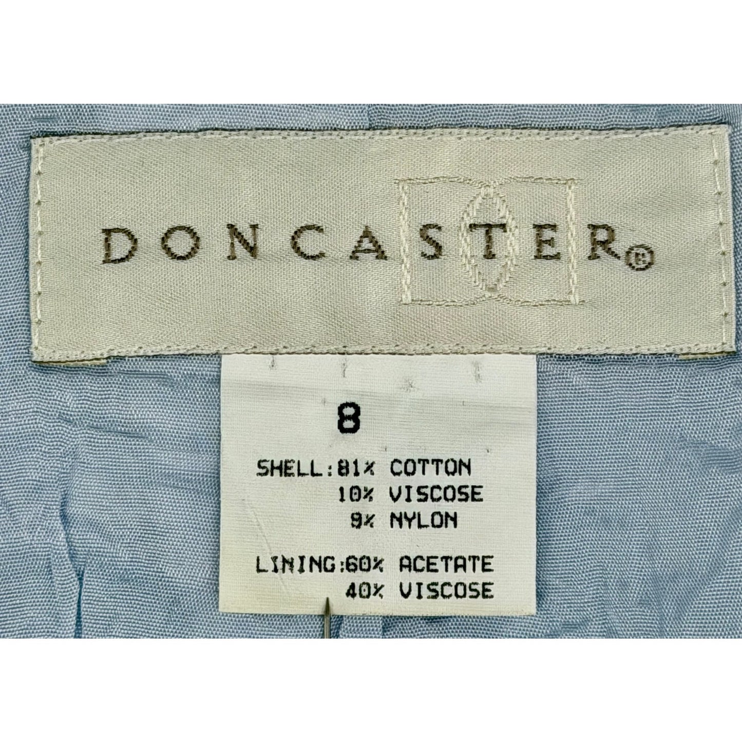 Doncaster Vintage Light Blue Tweed Plaid Business Summer Party Pattern Jacket 8