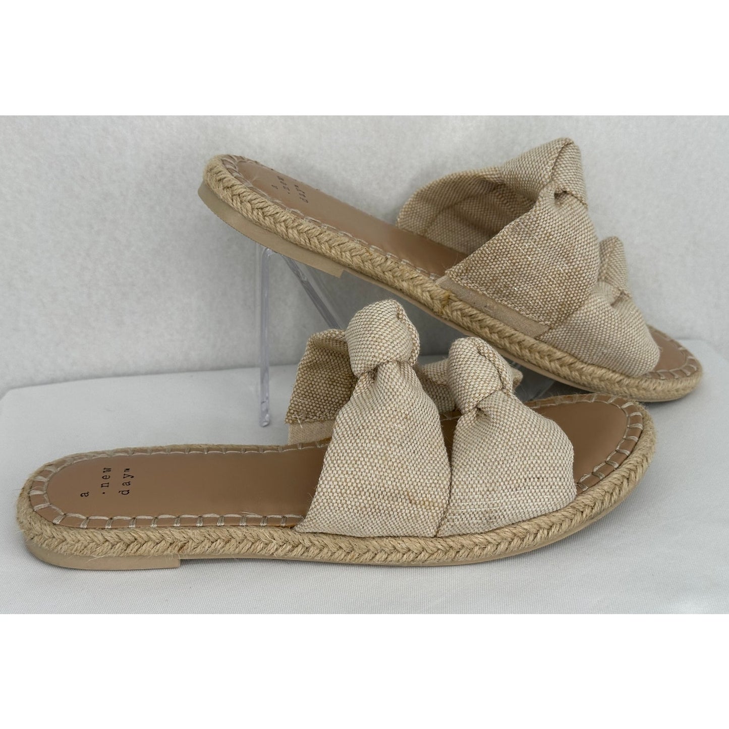 A New Day Women's Miriam Double Knotted Espadrille Slide Sandals 8 1/2