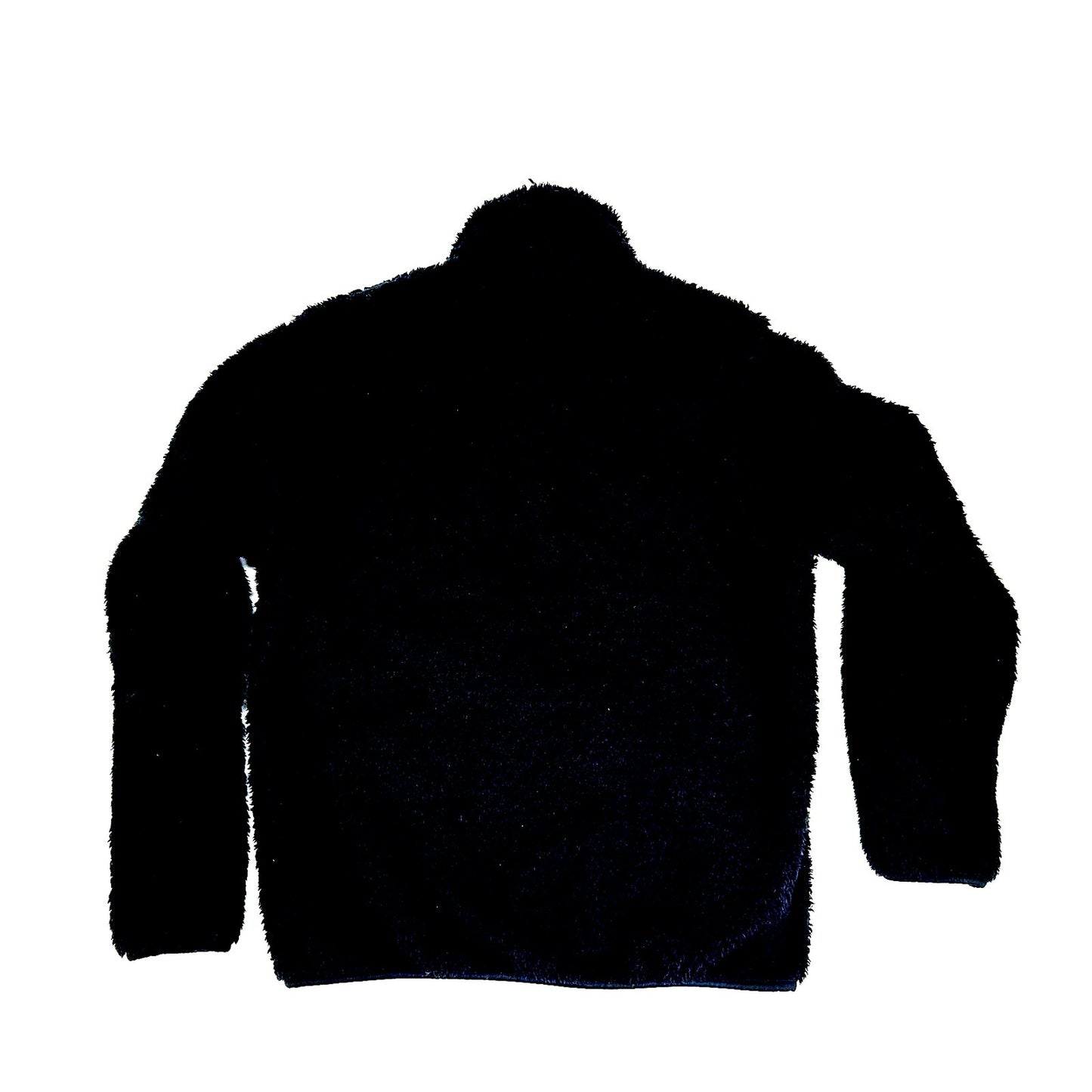 Uni Qlo Black Full Zip Teddy Fleece Fall Jacket Casual Soft Unisex S