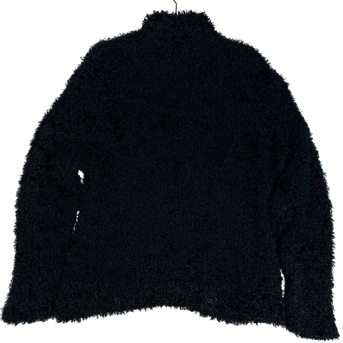 Boutique Europa by Newport News Black Teddy Bear Knit Full Zip Jacket XL