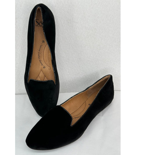 Sofft Beldon Black Velvet Slip On Almond Toe Loafers 1101331 NWT 10M
