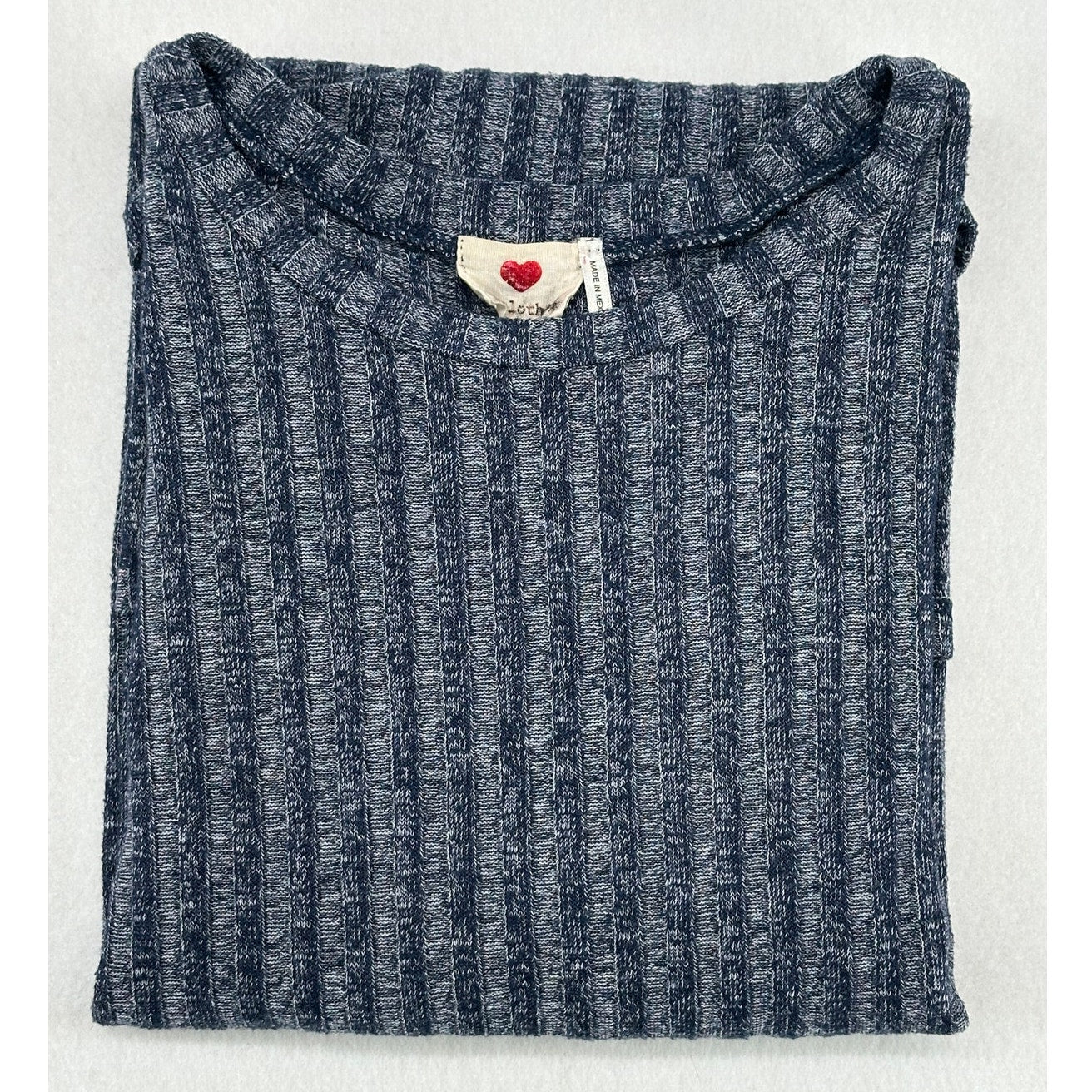 One Love Clothing Blue Stripe Tunic Top Bi-Level Casual Loungewear M