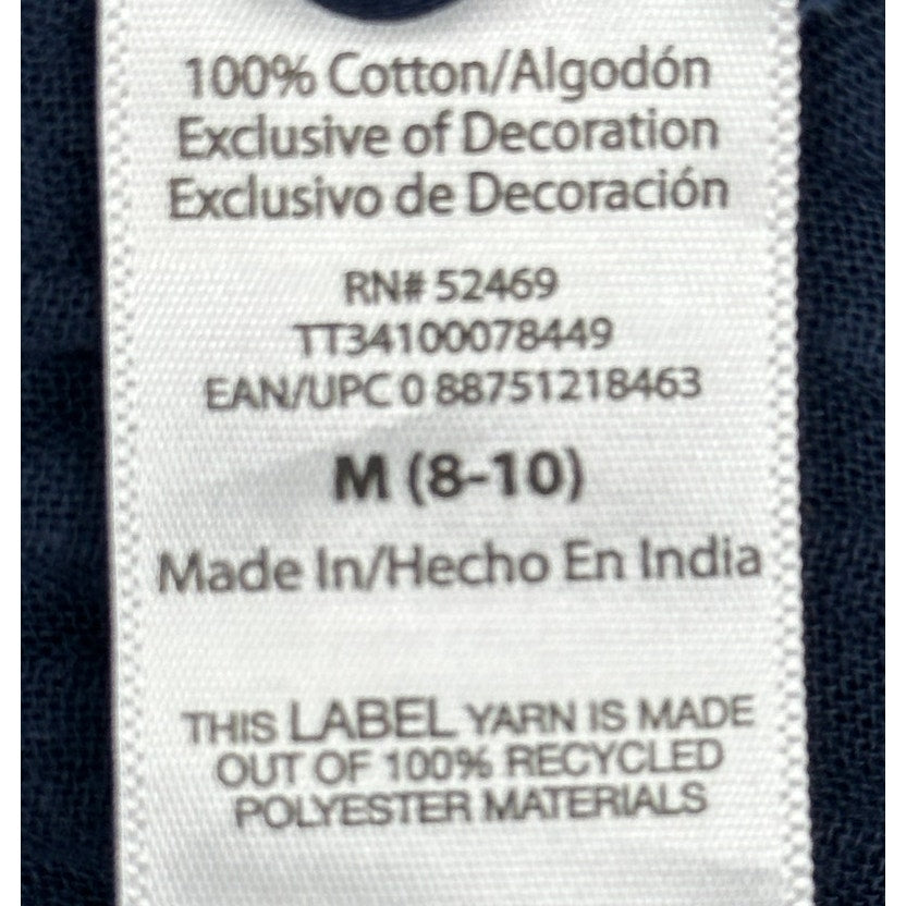 Time and Tru Blue Gauze Tiered Dress M (8-10)