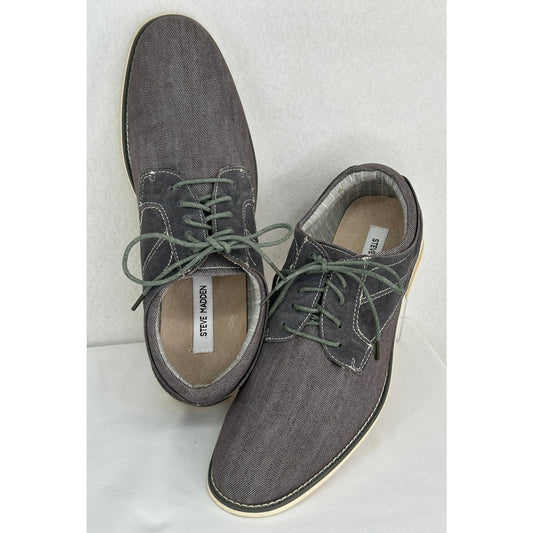 Steve Madden NWOT Gray Stoker Derby Leather Upper Rubber Outsole 11